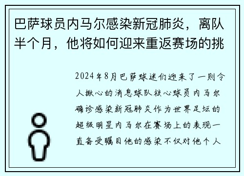 巴萨球员内马尔感染新冠肺炎，离队半个月，他将如何迎来重返赛场的挑战？